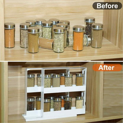 Swivel Cabinet Organizer Revolving Kitchen Rack Spice Organizer DailySale