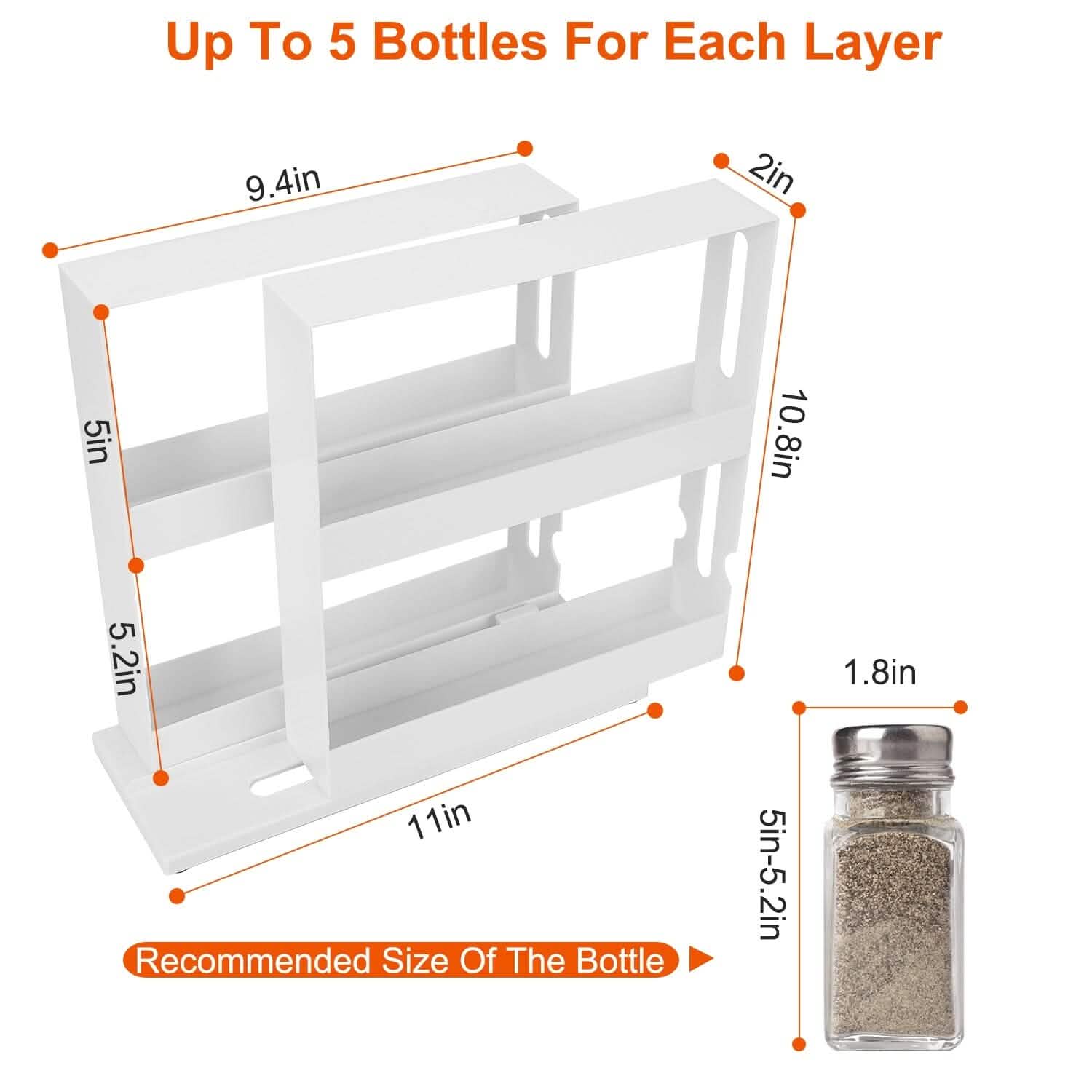 Swivel Cabinet Organizer Revolving Kitchen Rack Spice Organizer DailySale