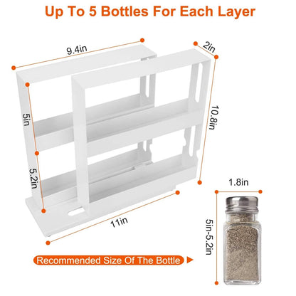 Swivel Cabinet Organizer Revolving Kitchen Rack Spice Organizer DailySale