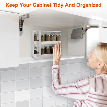 Swivel Cabinet Organizer Revolving Kitchen Rack Spice Organizer DailySale