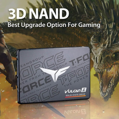 T-Force Vulcan Z 2TB SLC Cache 3D NAND TLC 2.5 Inch SATA III Internal Solid State Drive (Refurbished) DailySale