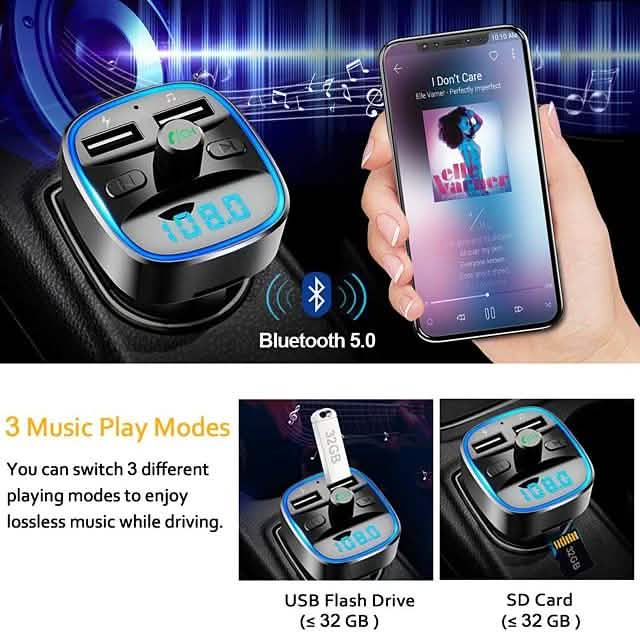 T25 Bluetooth 5.0 Car FM Transmitter DailySale