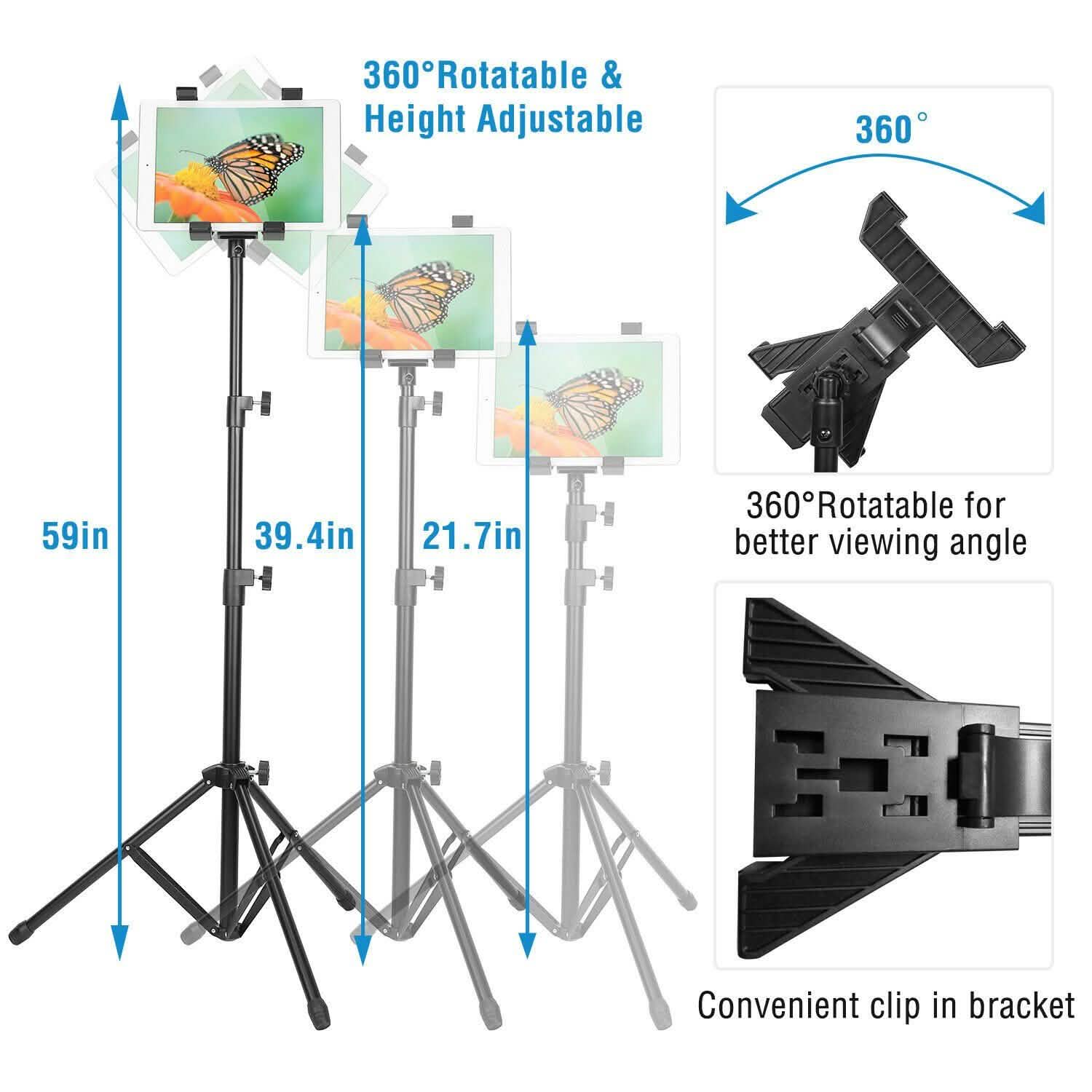 Table Mount 360° Rotating Tablet Tripod DailySale