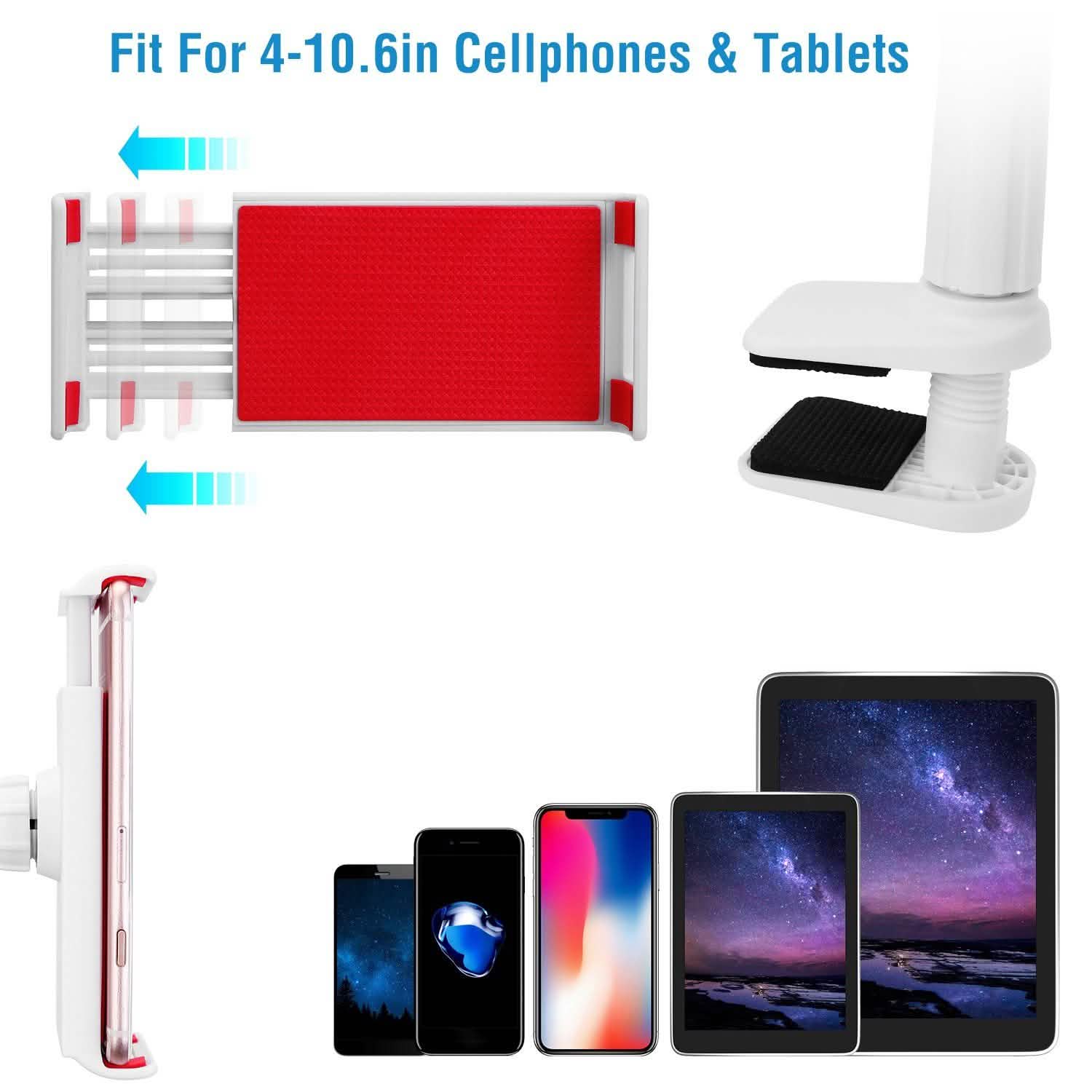 Tablet Gooseneck Stand Bracket with 360¬∞ Rotatable Clip DailySale