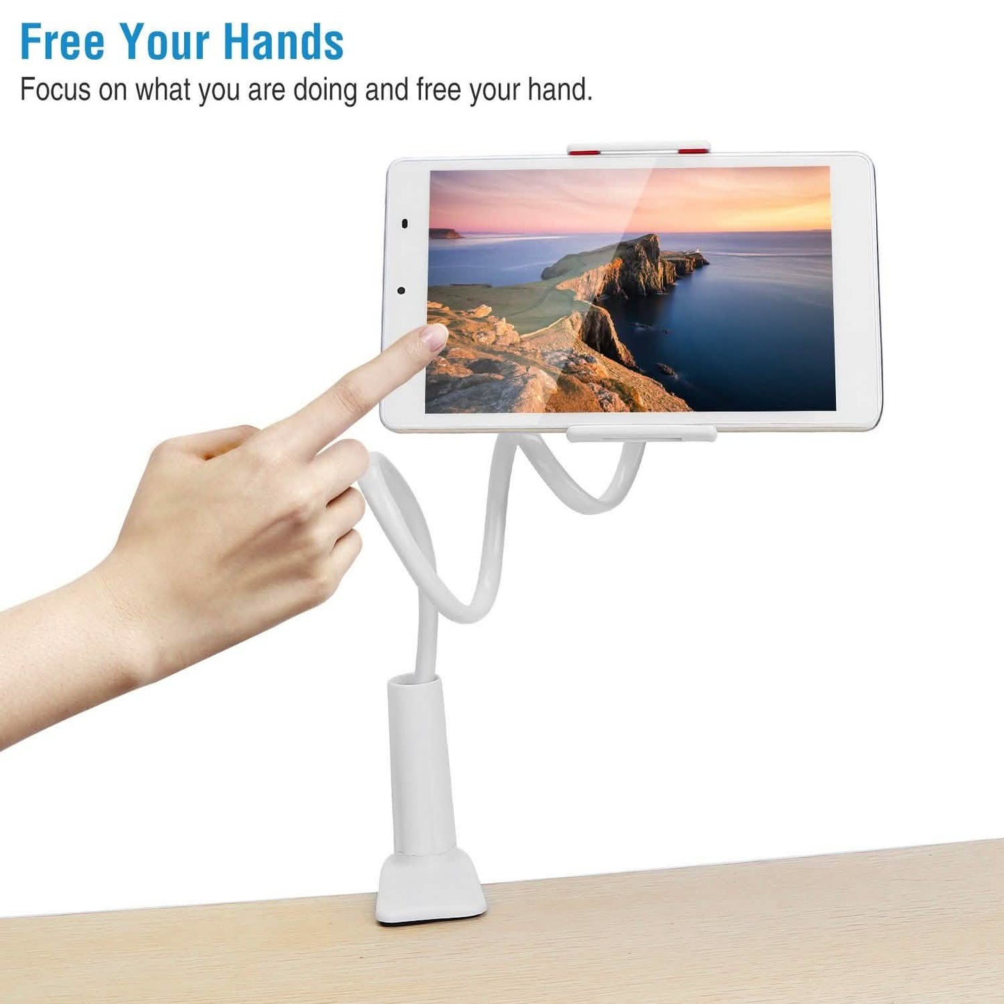 Tablet Gooseneck Stand Bracket with 360¬∞ Rotatable Clip DailySale