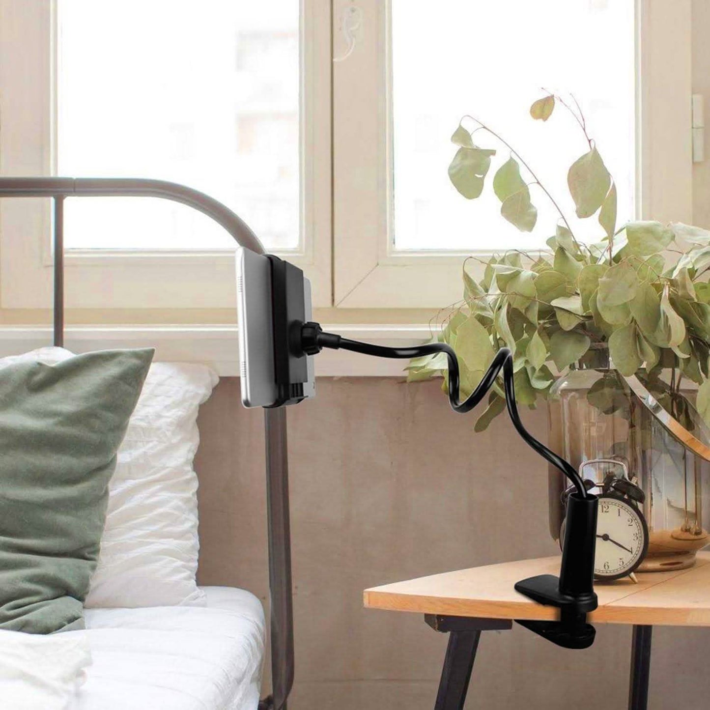 Tablet Gooseneck Stand Bracket with 360¬∞ Rotatable Clip DailySale