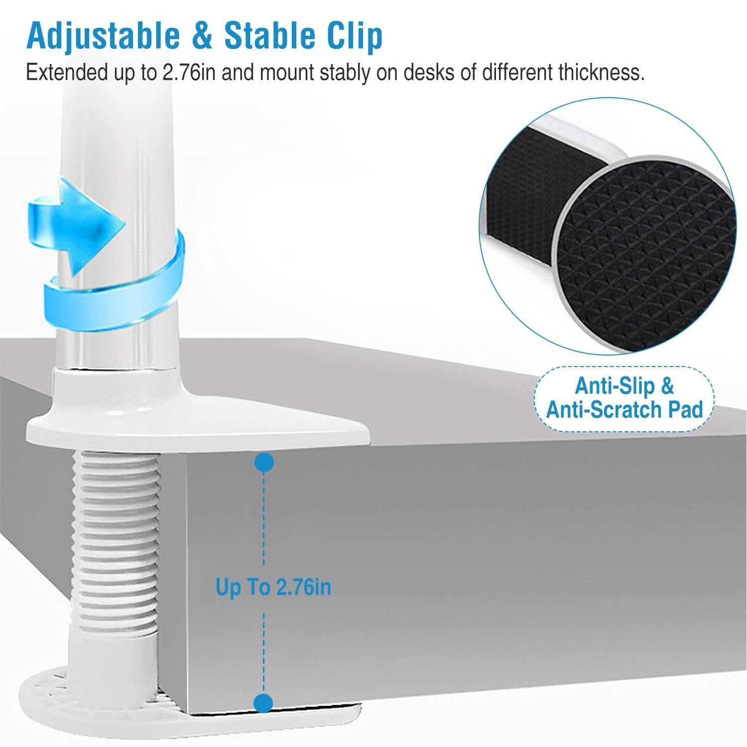 Tablet Gooseneck Stand Bracket with 360¬∞ Rotatable Clip DailySale