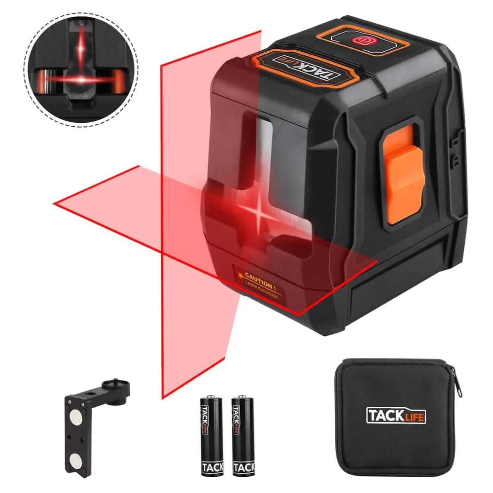 TACKLIFE 65ft Cross-Line Laser Level Horizontal and Vertical Laser Alignment DailySale