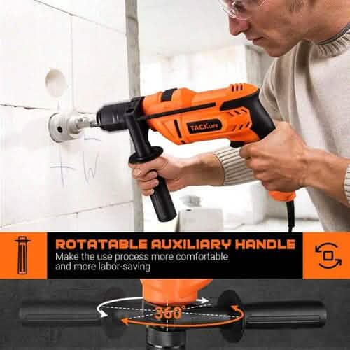 TACKLIFE 900W Corded Drill with 3000RPM Variable Speed PID05A DailySale