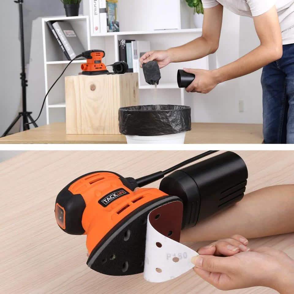 Tacklife Classic Mouse Detail Sander With 12 Pieces Sandpapers DailySale