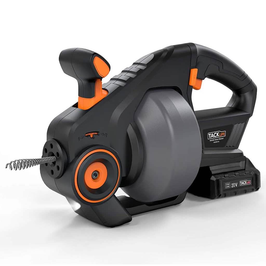 TACKLIFE Drain Snake 25Ft Automatic Cordless Drain Clog Remover DailySale