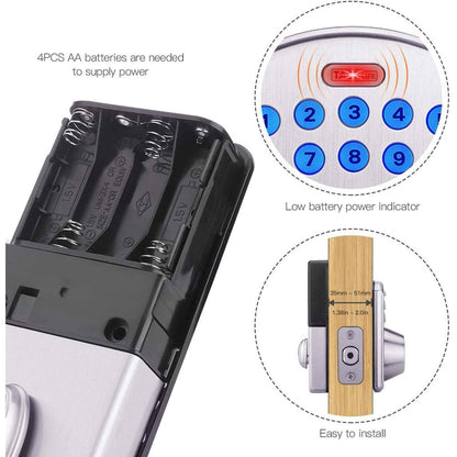 TACKLIFE Keypad Electronic Deadbolt Door Lock, Keyless Entry Door Lock With 1-Touch Motorized Auto-Locking DailySale