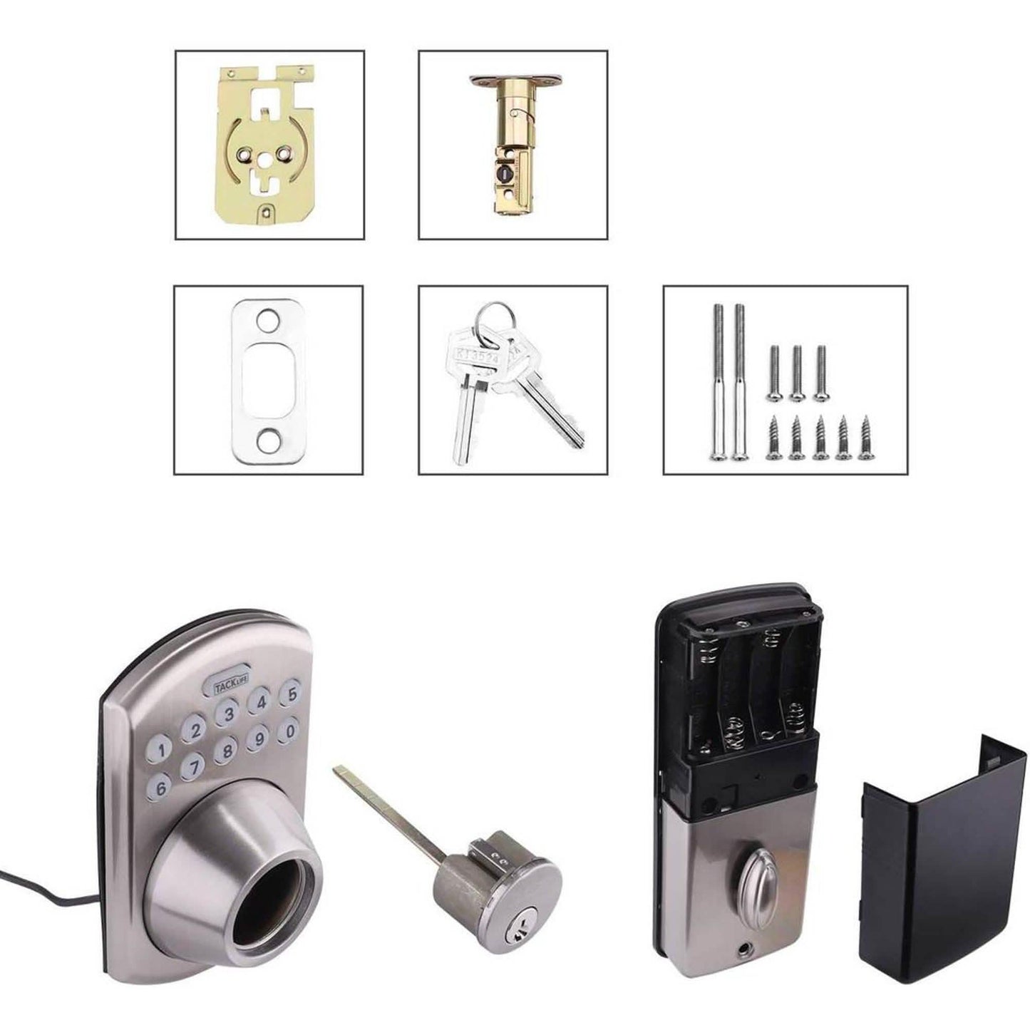 TACKLIFE Keypad Electronic Deadbolt Door Lock, Keyless Entry Door Lock With 1-Touch Motorized Auto-Locking DailySale