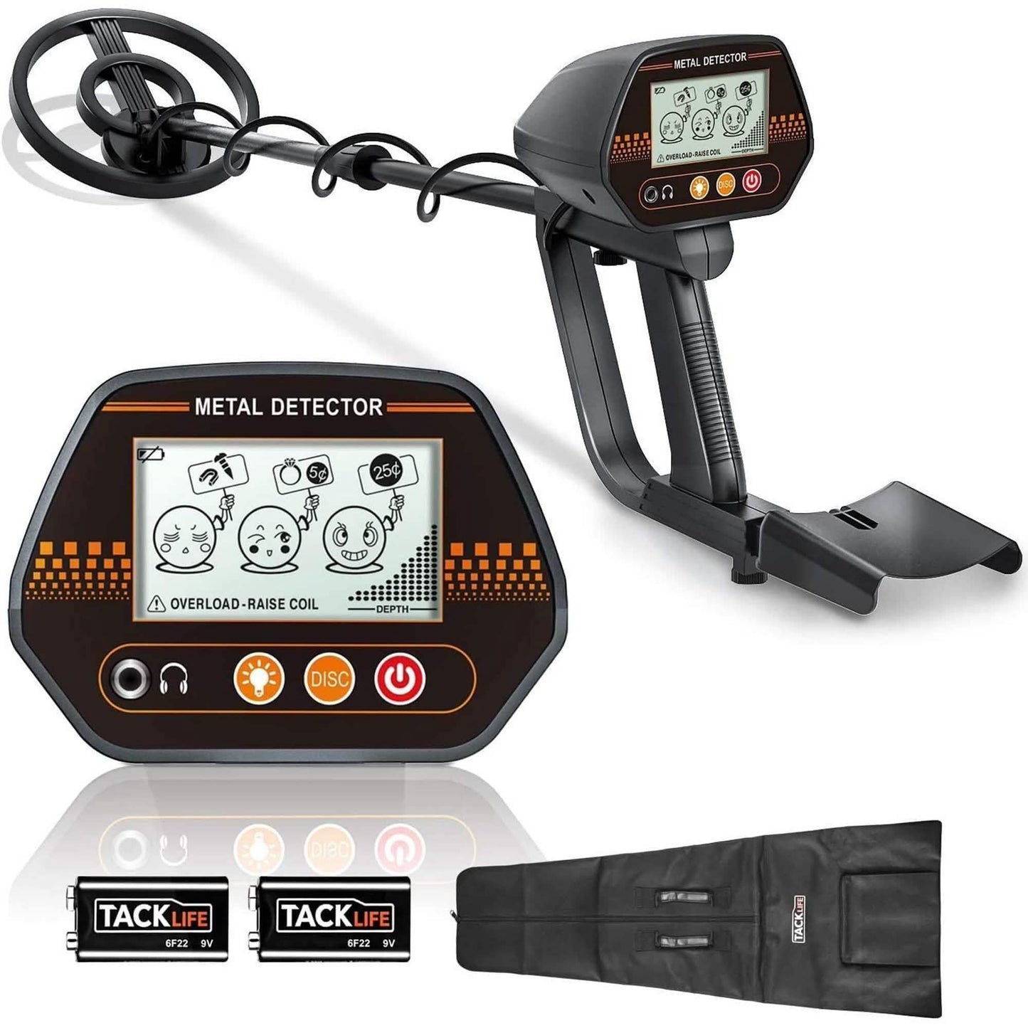 TACKLIFE Metal Detector - Metal Finder with All-metal and Disc Modes DailySale