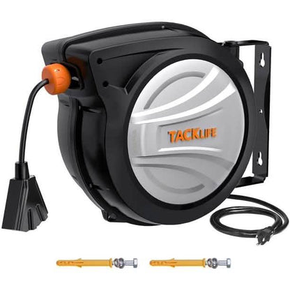 Tacklife Retractable Extension Cord, 65FT+4.5 Extension Cord Reel DailySale