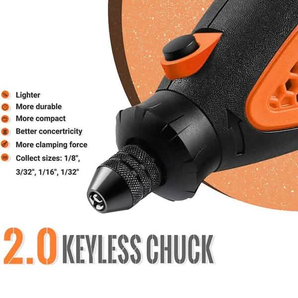 Tacklife Rotary Tool Kit with Upgraded MultiPro Keyless Chuck RTD35ACL DailySale