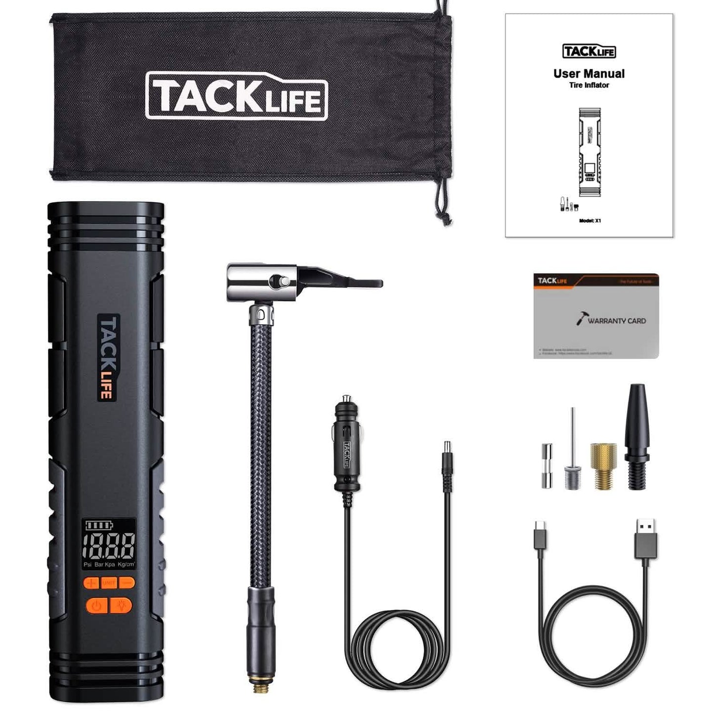 Tacklife X1 Rechargeable Cordless Tire Inflator DailySale