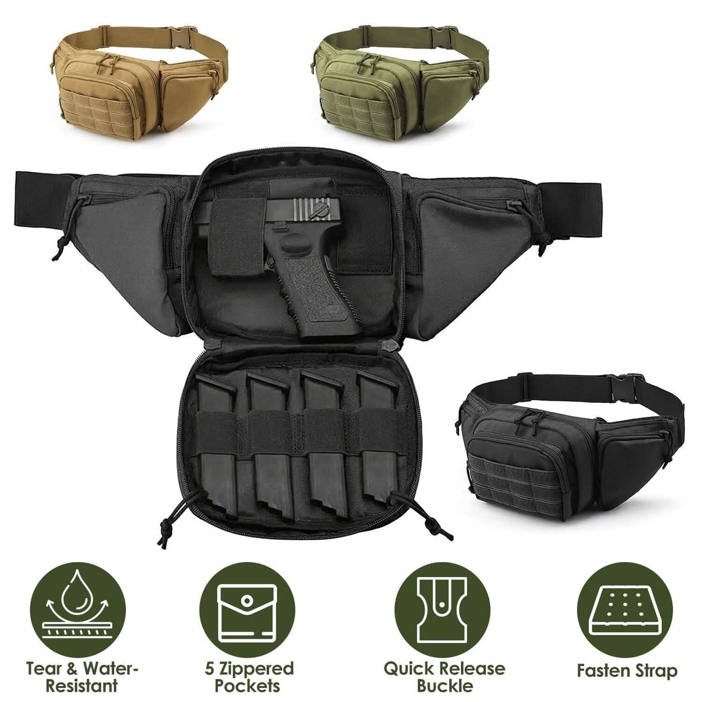 Tactical Fanny Pack Concealed Carry Bag for Men DailySale