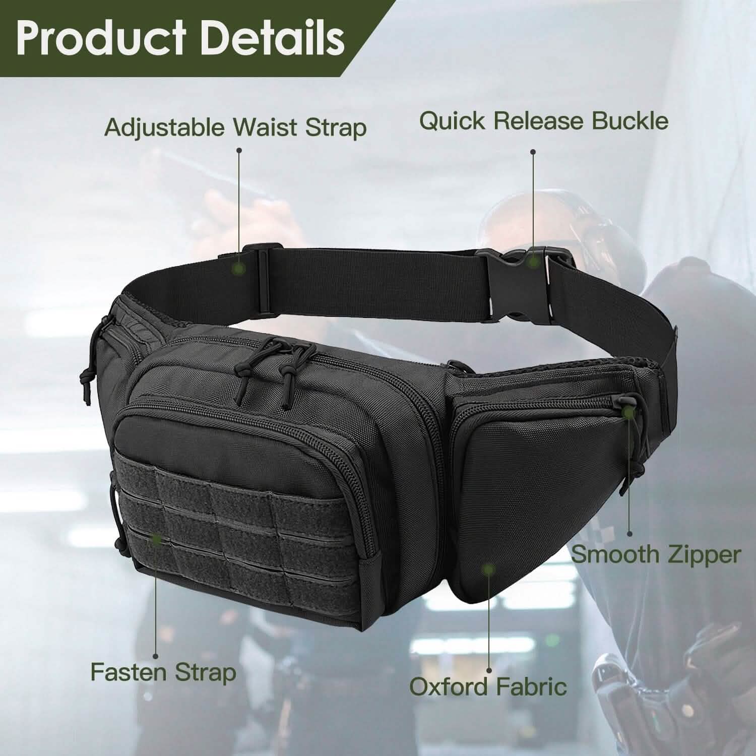 Tactical Fanny Pack Concealed Carry Bag for Men DailySale
