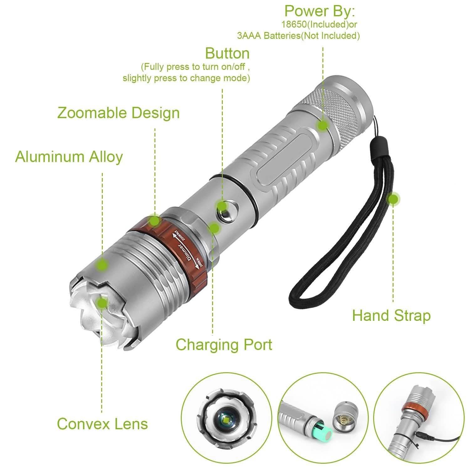 Tactical Military LED Flashlight DailySale