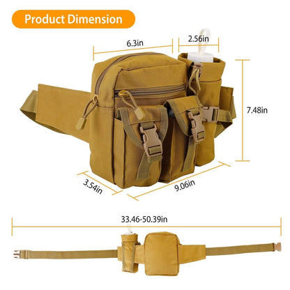 Tactical Waist Bag Utility Pouch Belt Bag with Water Bottle Pouch DailySale