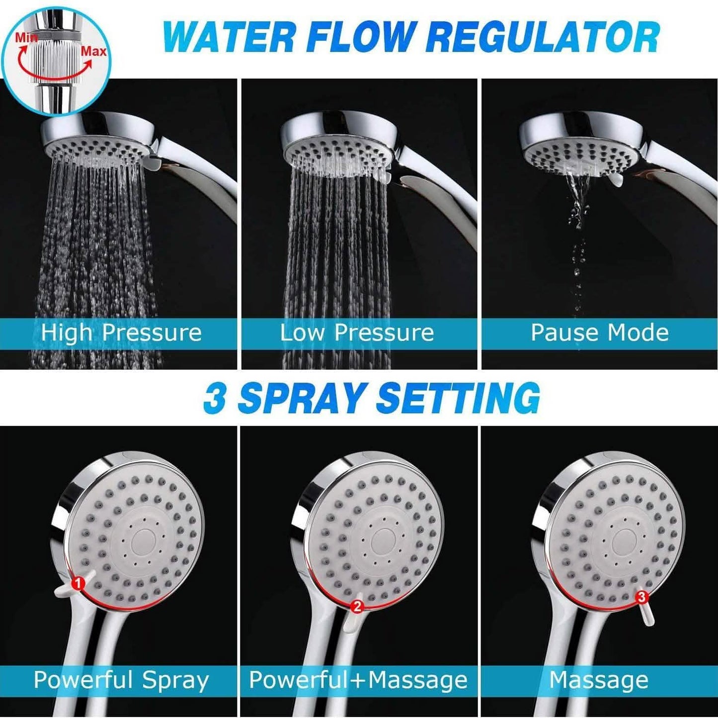 Taiker Stainless Steel Shower Head/Handheld Combination DailySale