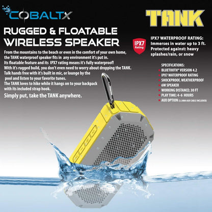 Tank Ipx7 Waterproof Rugged 10w Bluetooth Speaker - Assorted Styles DailySale
