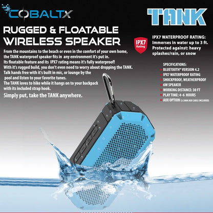 Tank Ipx7 Waterproof Rugged 10w Bluetooth Speaker - Assorted Styles DailySale