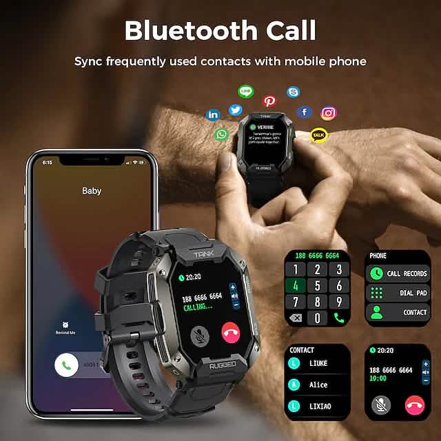 TANK M1 PRO Smart Watch 1.72 inch Smartwatch Fitness Watch DailySale