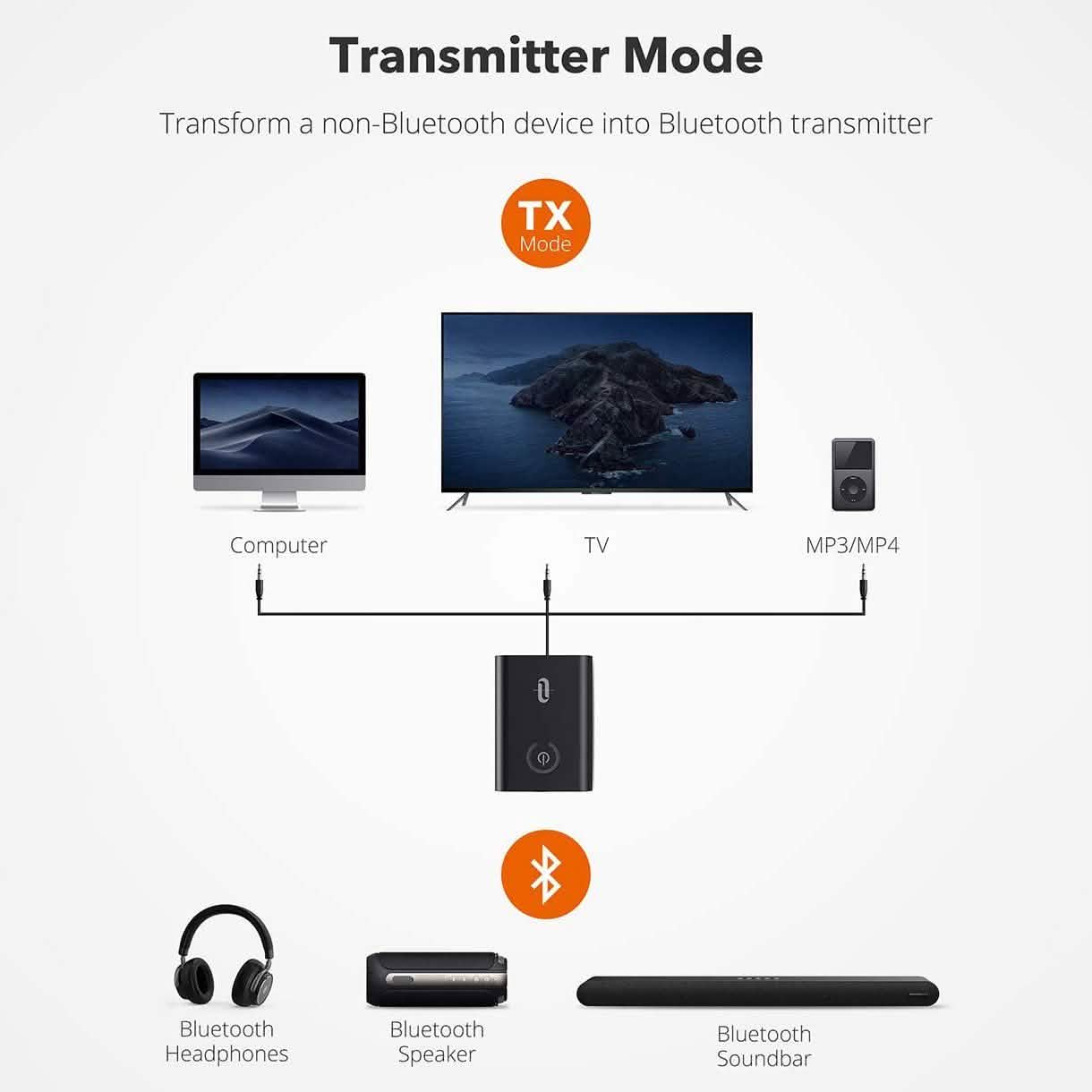 TaoTronics Bluetooth 5.0 Transmitter and Receiver DailySale