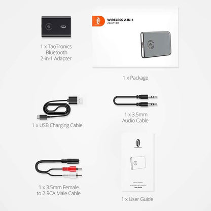 TaoTronics Bluetooth 5.0 Transmitter and Receiver DailySale