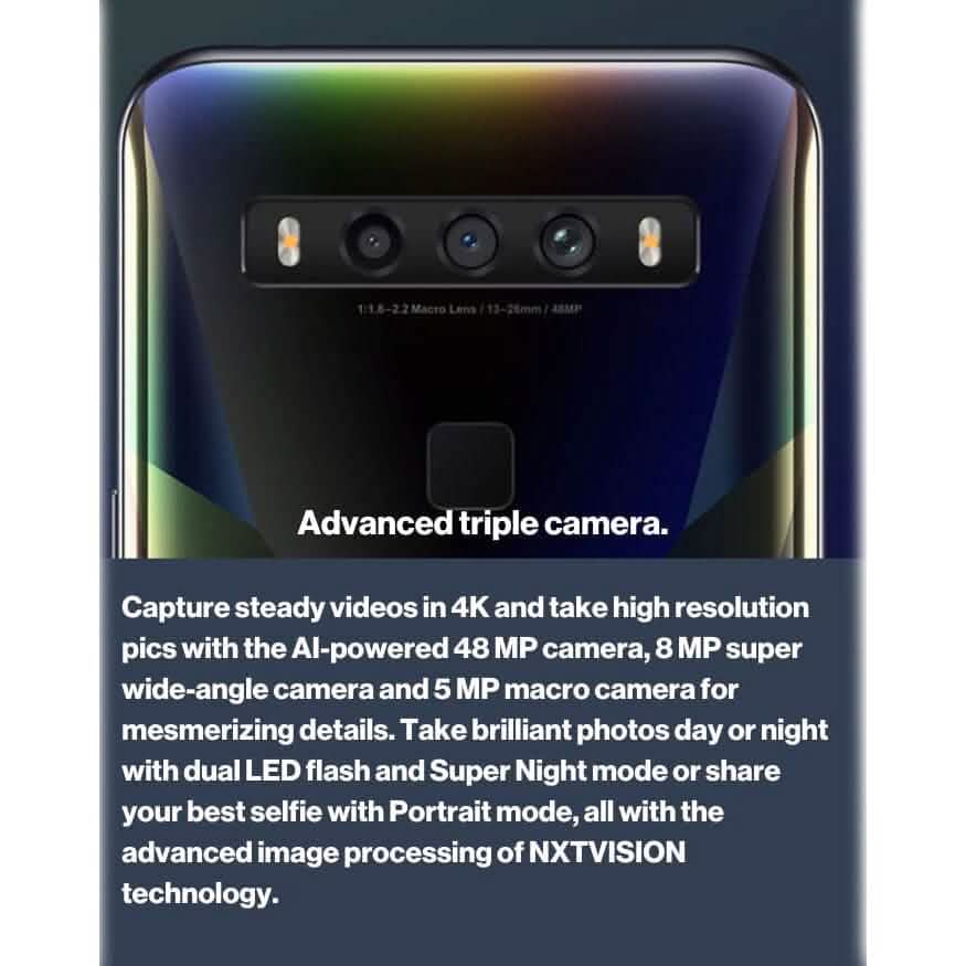 TCL 10 5G UW 128GB Smartphone Gray Verizon (Refurbished) DailySale