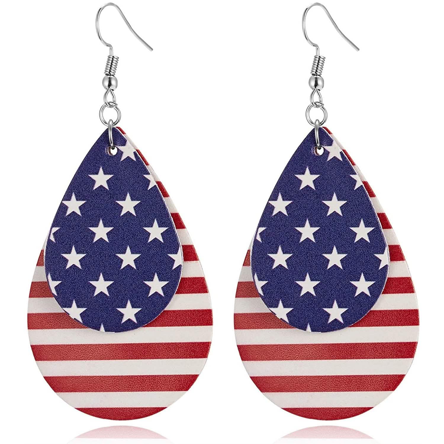 Teardrop National Flag 4th of July Dangle Earrings DailySale