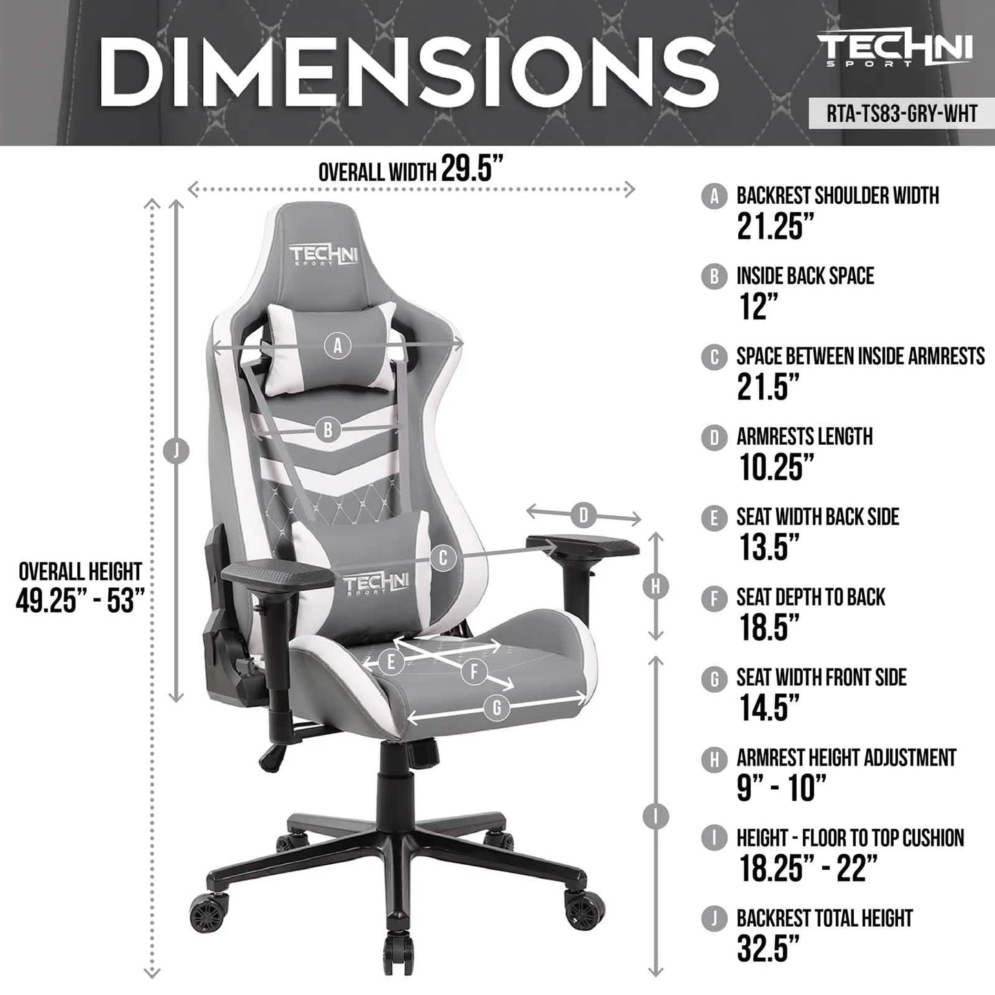 Techni Sport Ergonomic High Back Gaming Chair DailySale
