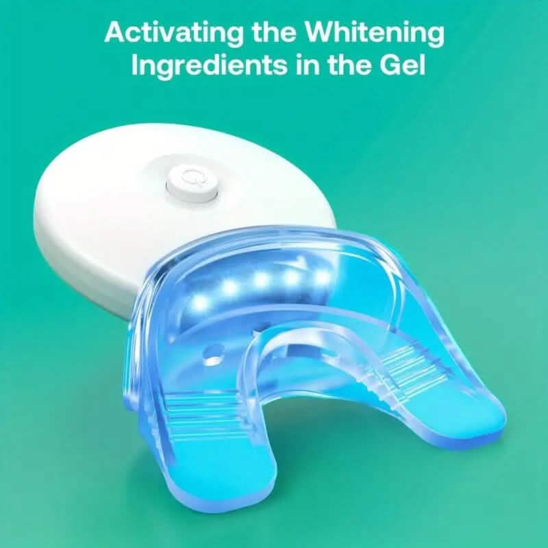 Teeth Whitening Gel Kit with 6 Teeth Cleaning Gel + 2 Dental Trays + Cleaning Led Light DailySale