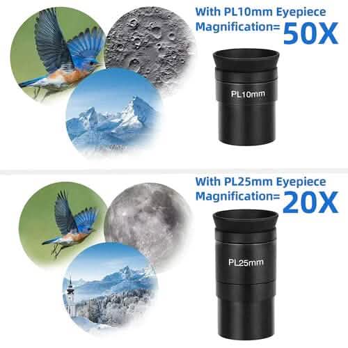 Telescope for Beginner 114mm Aperture 500mm AZ Mount Astronomical Reflector DailySale