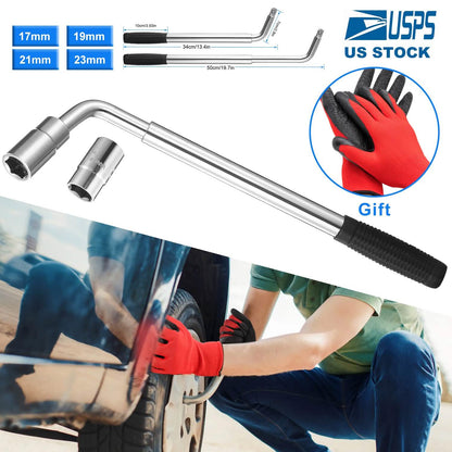 Telescoping Lug Wrench Extendable Tire Wheel Nut with CR-V Sockets DailySale