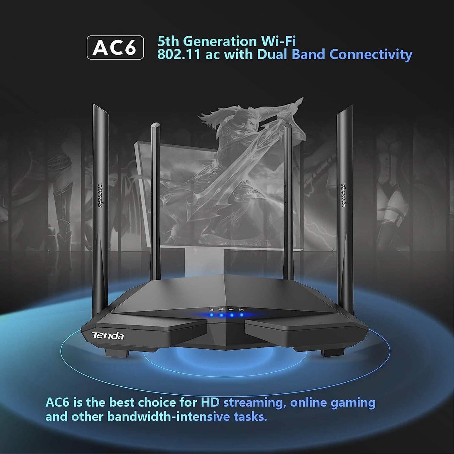 Tenda AC1200 Smart WiFi Router  (Refurbished) DailySale