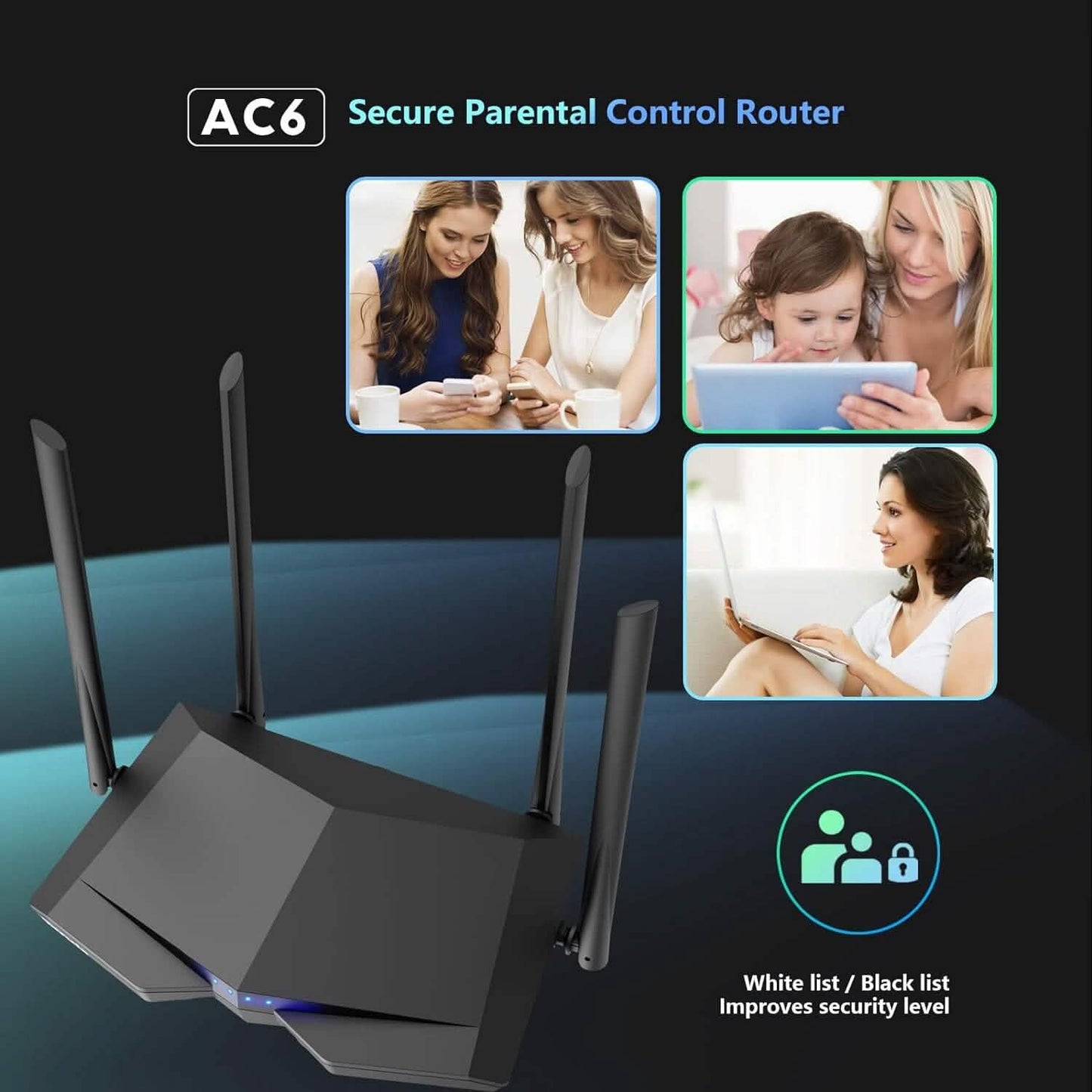 Tenda AC1200 Smart WiFi Router  (Refurbished) DailySale