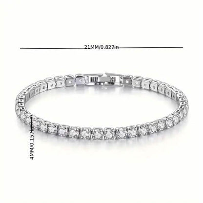 Tennis Single Row Synthetic Zircon Bracelet DailySale
