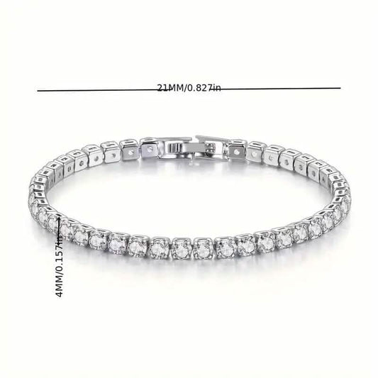 Tennis Single Row Synthetic Zircon Bracelet DailySale