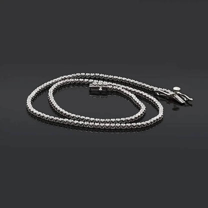 14K White Gold 3.50CT Lab-Grown Diamond Tennis Necklace DailySale