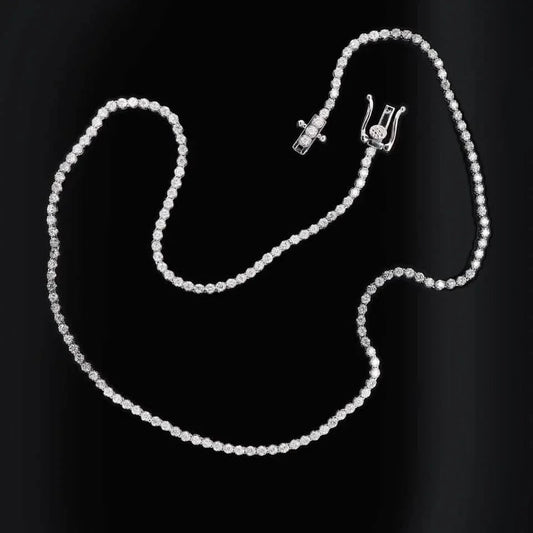 14K White Gold 3.50CT Lab-Grown Diamond Tennis Necklace DailySale