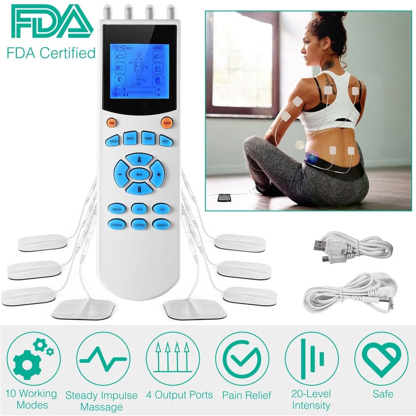 Tens Unit Machine Impulse Massager DailySale