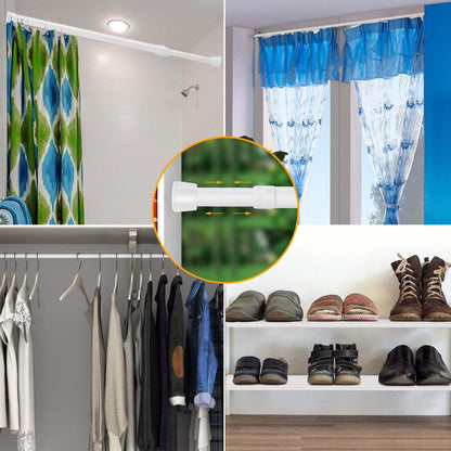 Tension Curtain Rod Spring Load Adjustable Curtain Pole DailySale