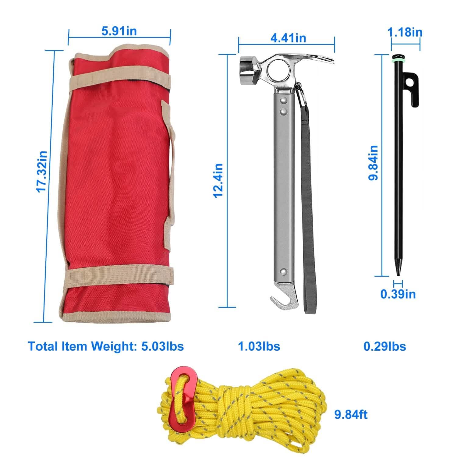 Tent Stakes Camping Hammer Set DailySale