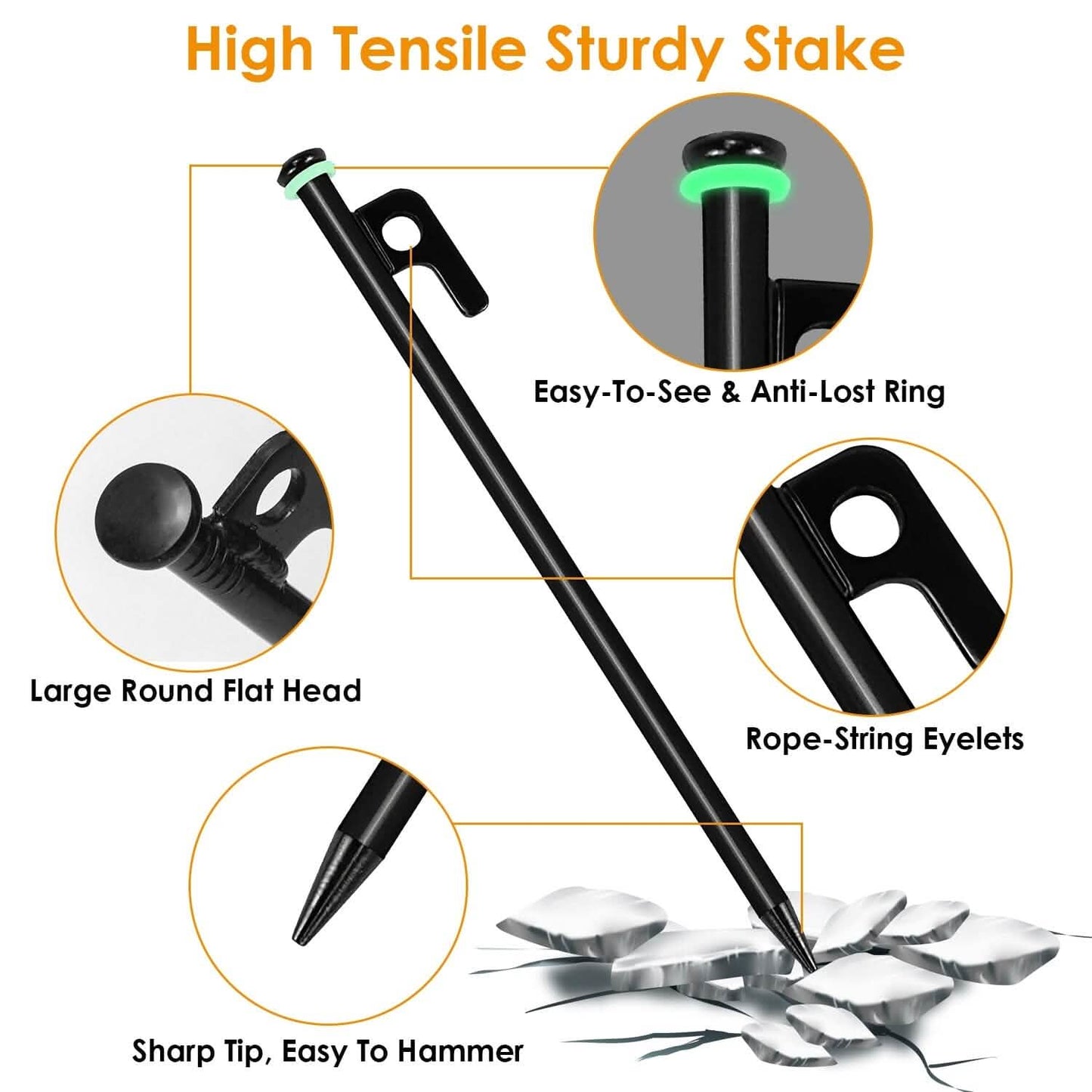 Tent Stakes Camping Hammer Set DailySale
