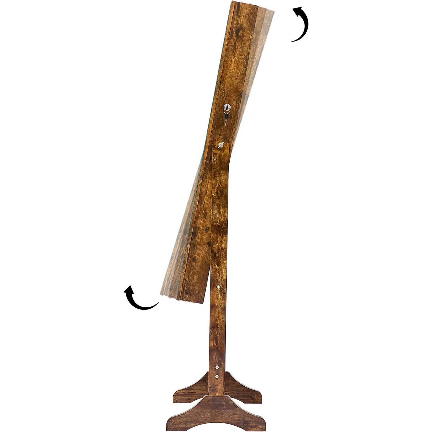 Tesmula Fashion Simple Jewelry Storage Mirror Cabinet With LED Lights DailySale
