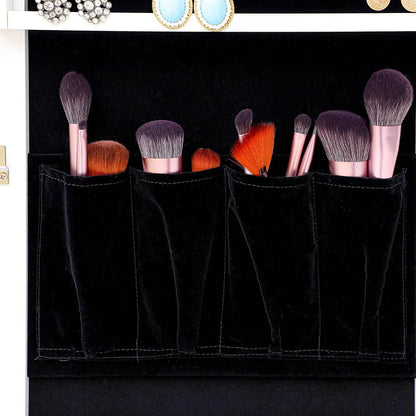 Tesmula Fashion Simple Jewelry Storage Mirror Cabinet With LED Lights DailySale