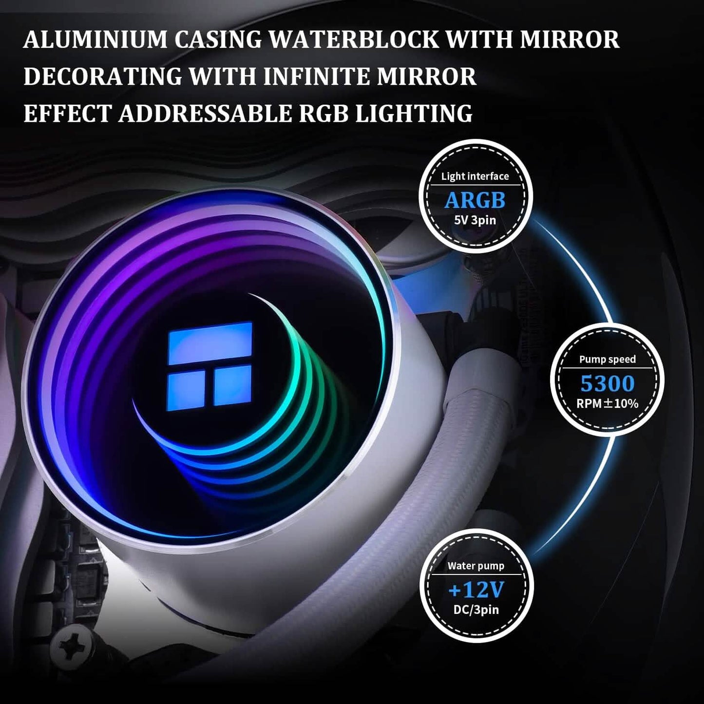 Thermalright Frozen Notte 360 White ARGB Water Cooling CPU Cooler  (Refurbished) DailySale